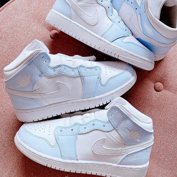 Custom Air Jordan 1 Baby Blue-oicustom