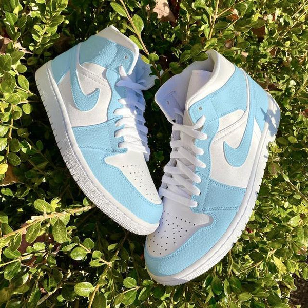 Custom Air Jordan 1 Baby Blue Colorblock-oicustom