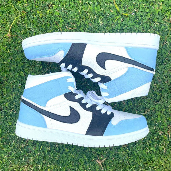 Custom Air Jordan 1 Black Blue-oicustom
