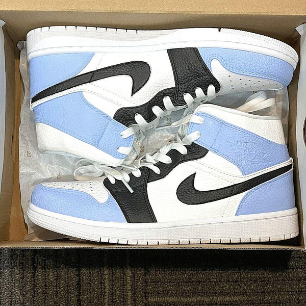 Custom Air Jordan 1 Black Blue-oicustom