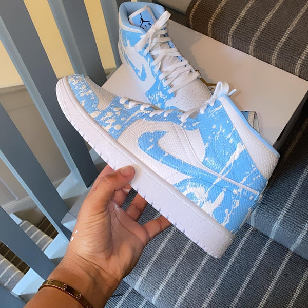 Custom Air Jordan 1 Blue-oicustom