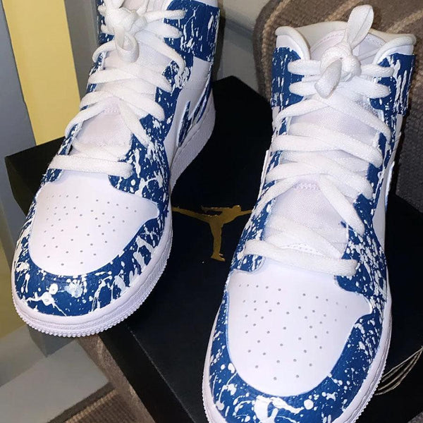Custom Air Jordan 1 Blue-oicustom