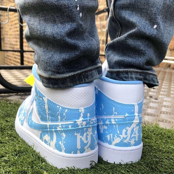Custom Air Jordan 1 Blue-oicustom