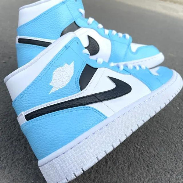 Custom Air Jordan 1 Blue & Black-oicustom