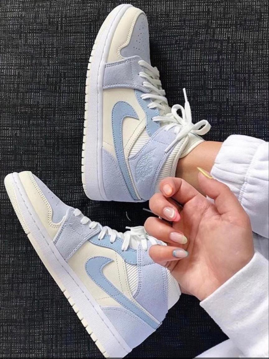 Custom Air Jordan 1 Blue Cream – Oicustom