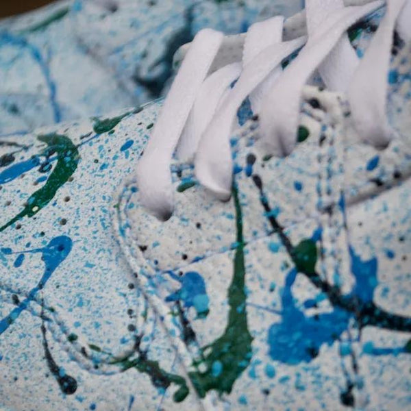 Custom Air Jordan 1 Blue Splatter-oicustom