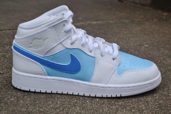 Custom Air Jordan 1 Blue Swoosh-oicustom