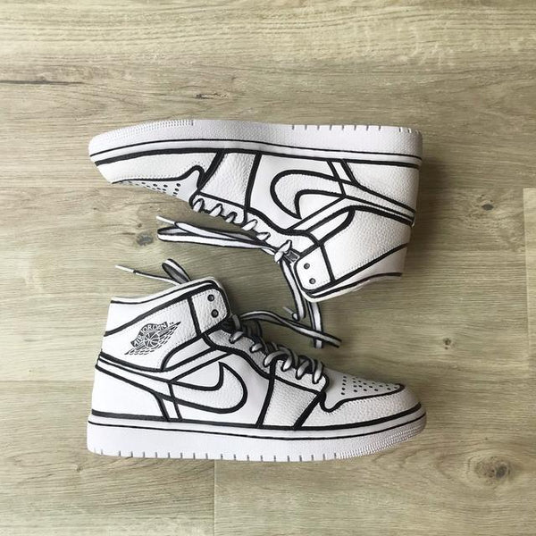 Custom Air Jordan 1 Cartoon Outline – oicustom