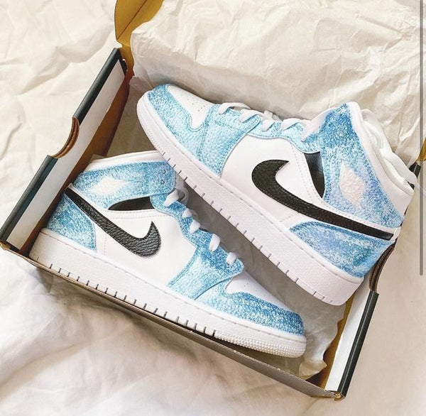 Custom Air Jordan 1 Christmas Glitter Sneakers-oicustom