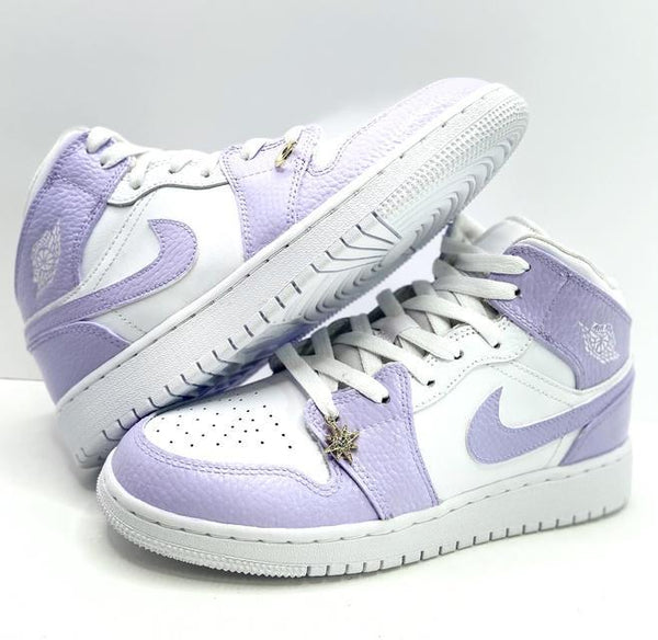 Custom Air Jordan 1 Color Block Lilac Purple-oicustom