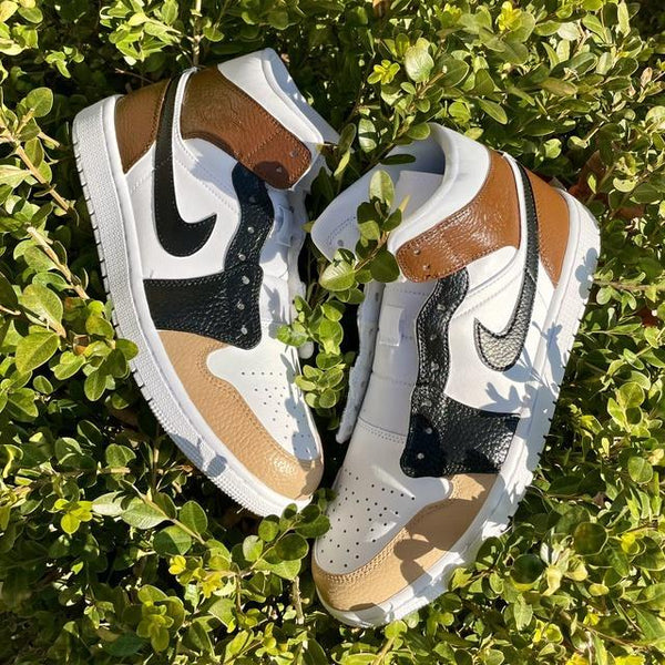Custom Air Jordan 1 Dark Mocha Colorblock-oicustom