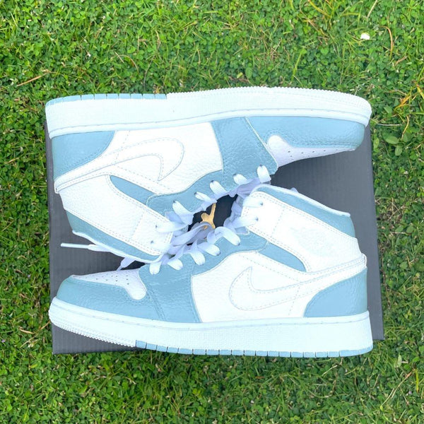 Custom Air Jordan 1 Gray green-oicustom