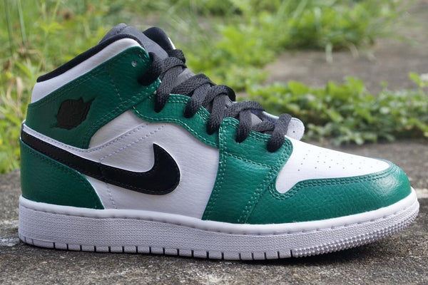 Custom Air Jordan 1 Green White-oicustom