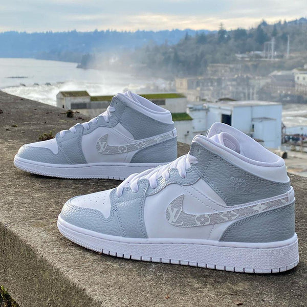 Custom Air Jordan 1 Grey-oicustom
