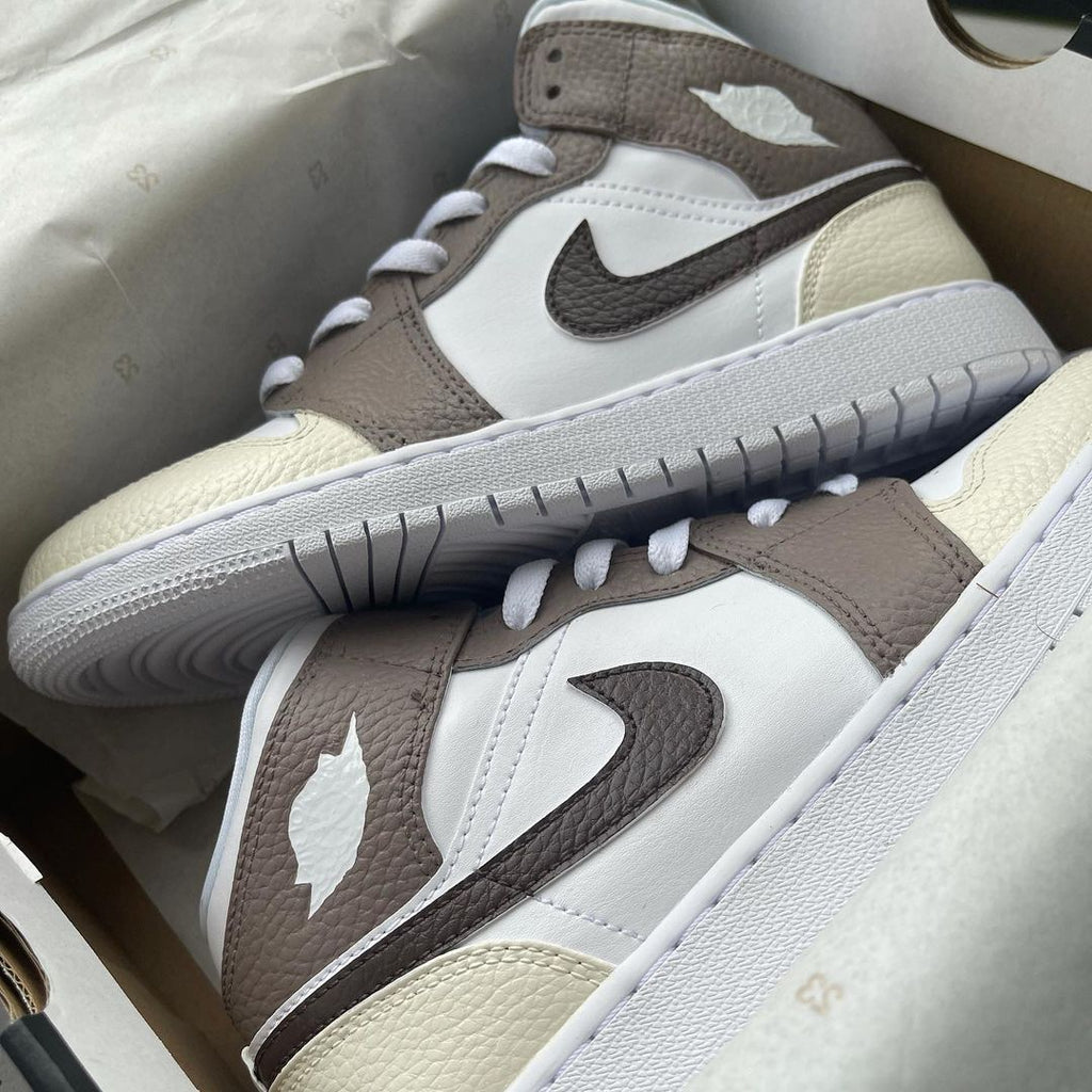 Custom Air Jordan 1 Latte Cream Jordan-oicustom