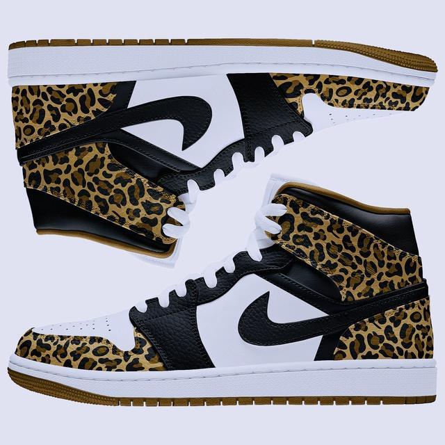 Custom Air Jordan Leopard Print