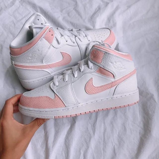 Custom Air Jordan Mid Baby Pink