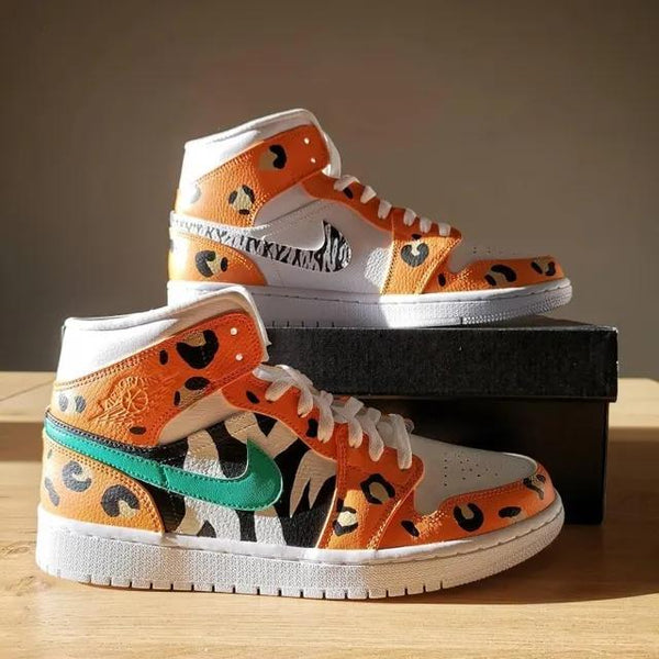 Custom Air Jordan 1 Mid King Of The Jungle-oicustom