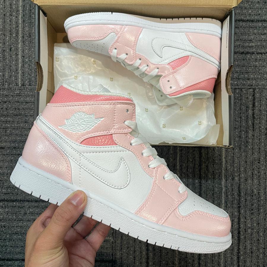 Custom Air Jordan 1 Peach pink-oicustom