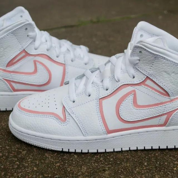 Custom Air Jordan 1 Pink Double Line-oicustom