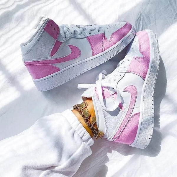 Custom Air Jordan 1 Pink Painted Sneakers-oicustom