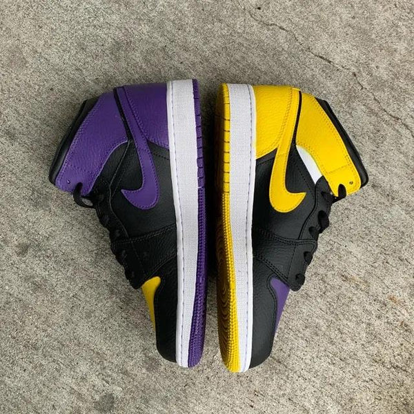 Custom Air Jordan 1 Purple Days Yellow Nights-oicustom