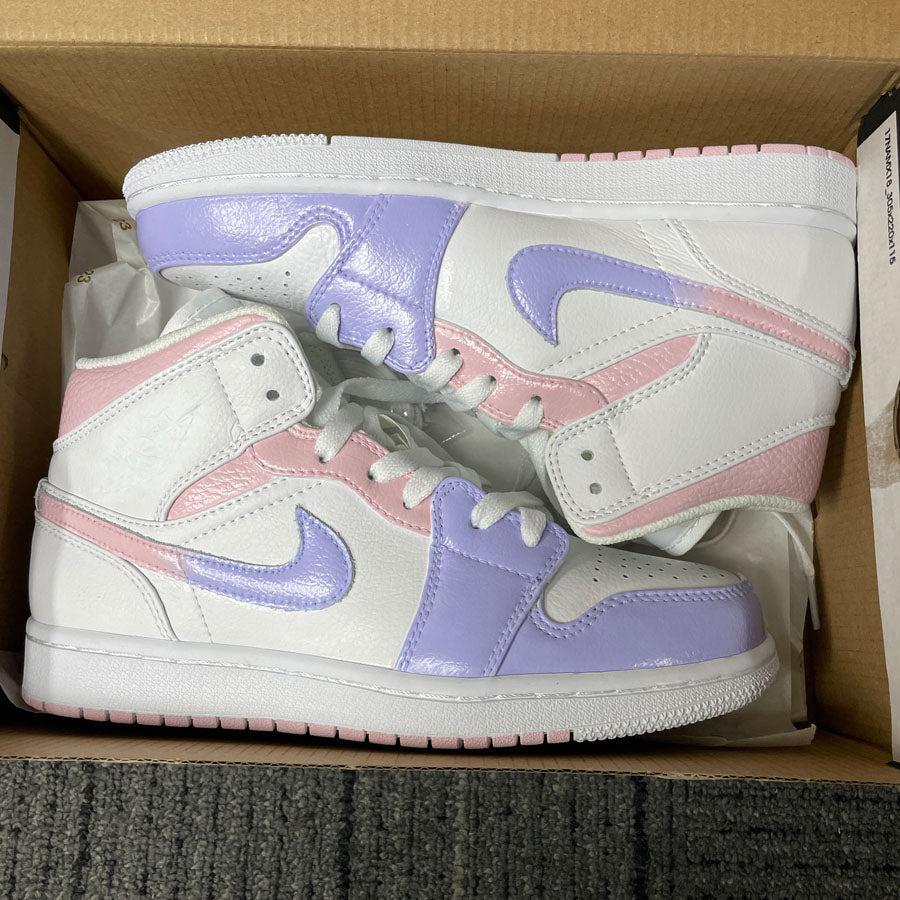 Custom Air Jordan 1 purple pink-oicustom