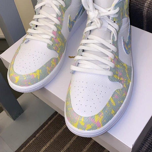Custom Air Jordan 1 Sage Yellow-oicustom
