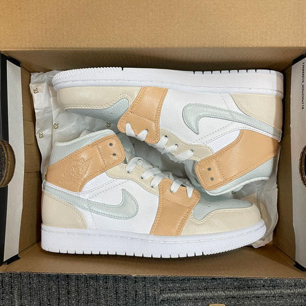 Custom Air Jordan 1 Three Beige-oicustom