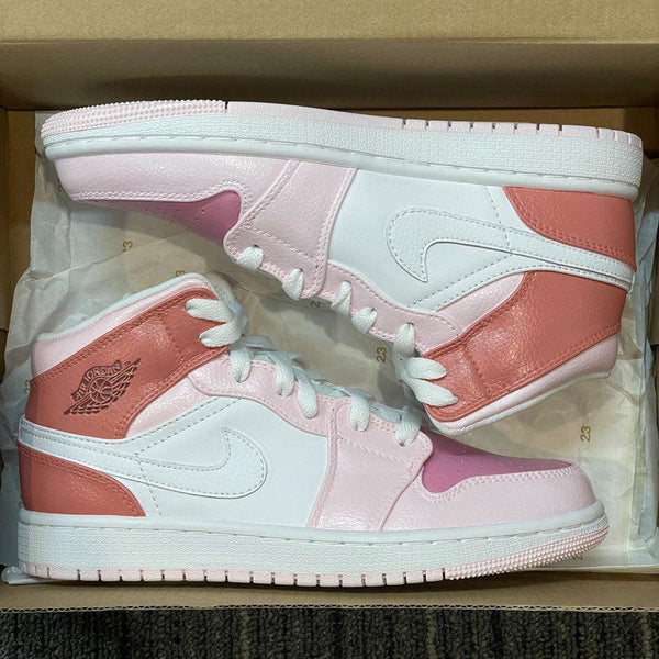 Custom Air Jordan 1 Three pink-oicustom