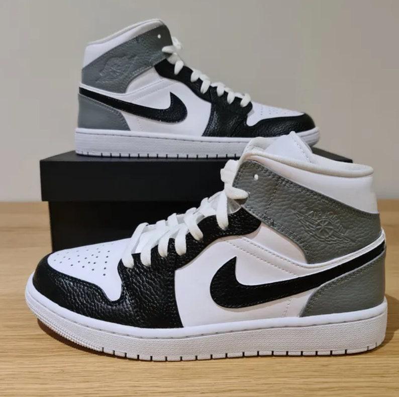 Custom Black Grey Nike Air Jordan 1-oicustom
