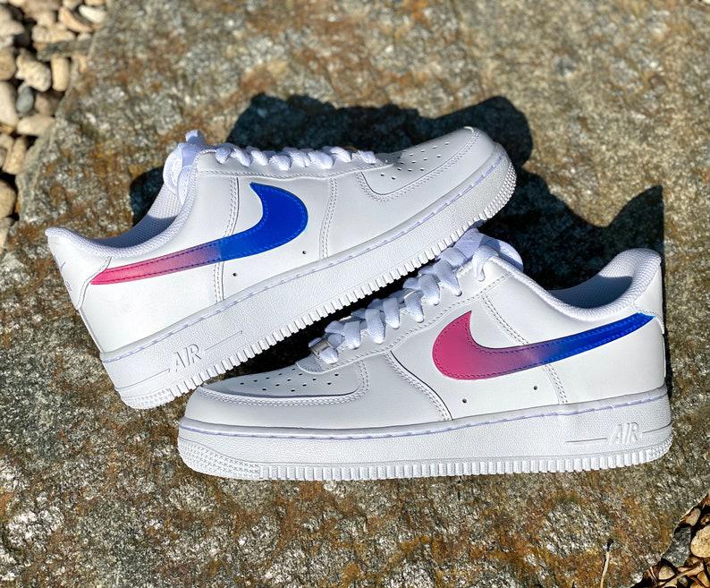 air force double swoosh blue pink