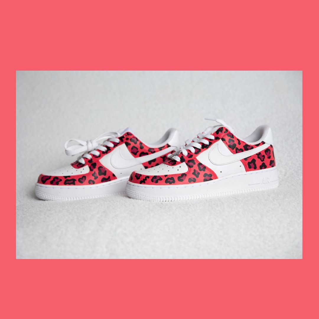custom leopard print air force 1