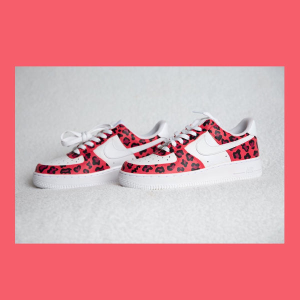 Custom leopard print Air Force 1’s 👄-oicustom