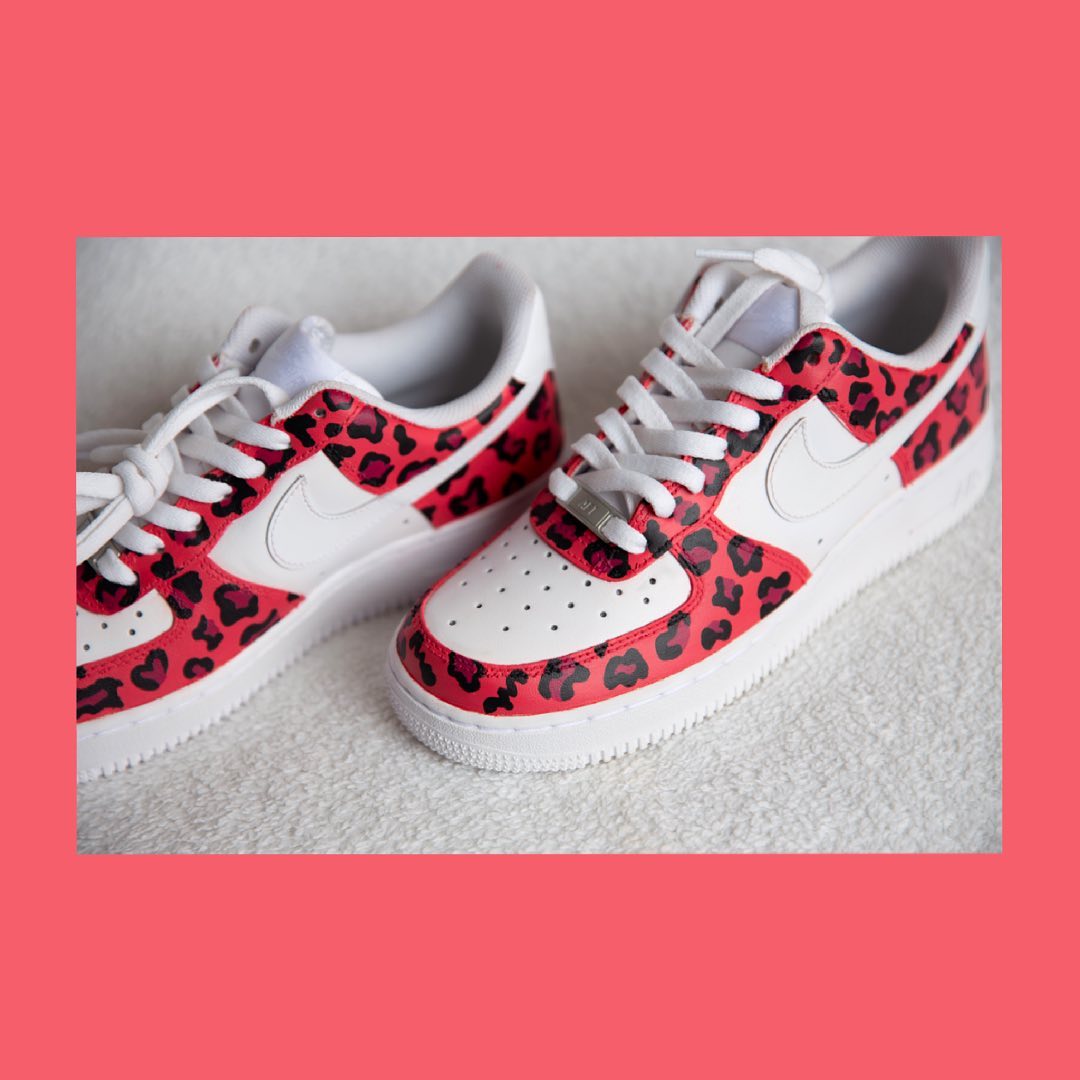 custom leopard print air force 1