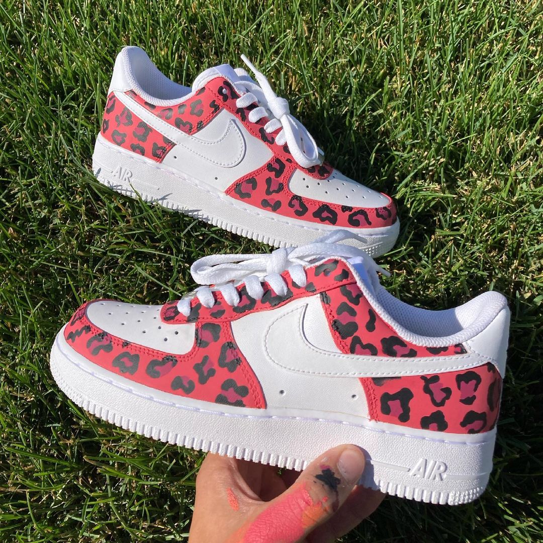 custom leopard print air force 1