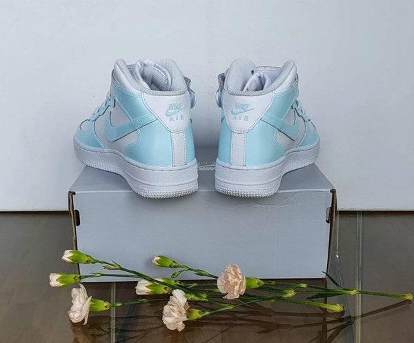 Custom Nike Air Force 1 Baby Blue-oicustom