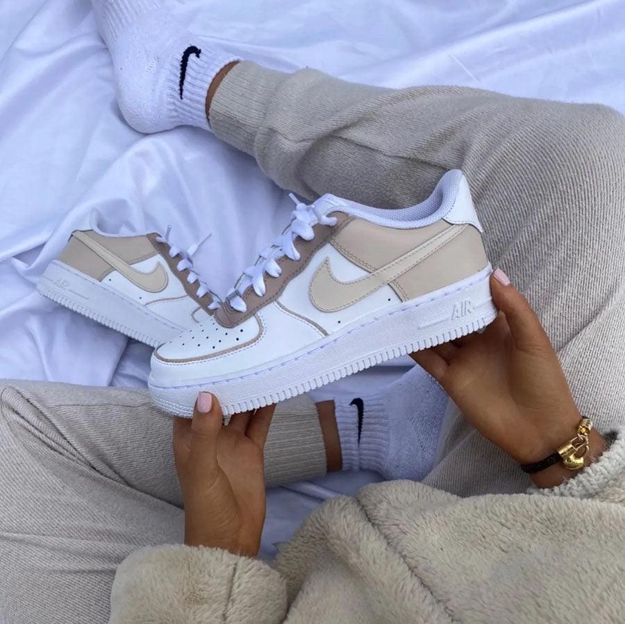 custom nike air force 1 beige