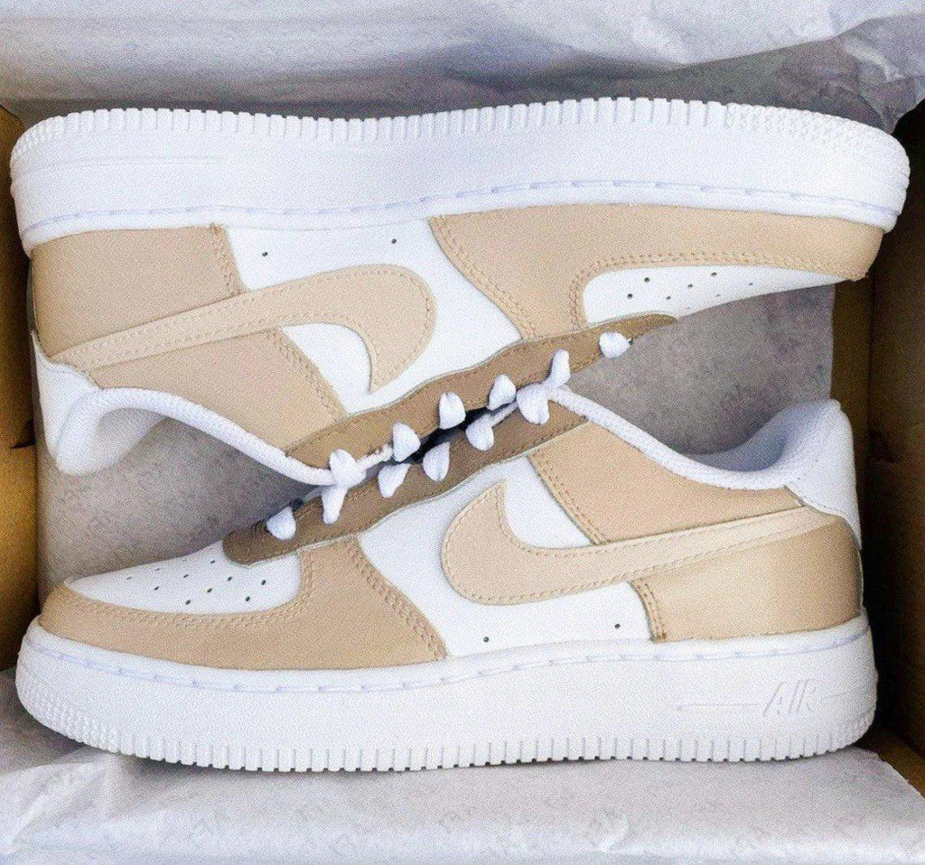 Custom Nike Air Force 1 Beige Tan Earth Neutral Colors – oicustom