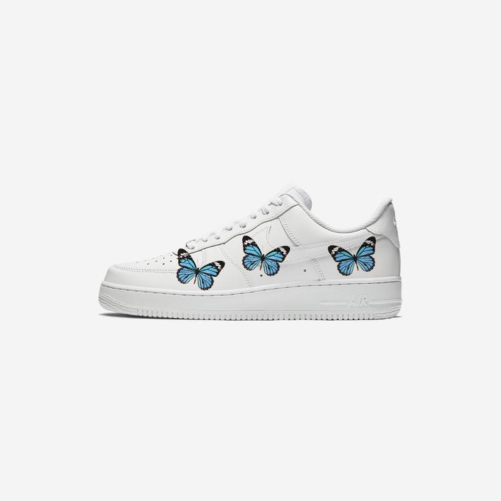 Custom Nike Air Force 1 Blue Butterfly II-oicustom