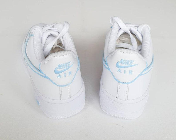 Custom Nike Air Force 1 Blue Outline-oicustom