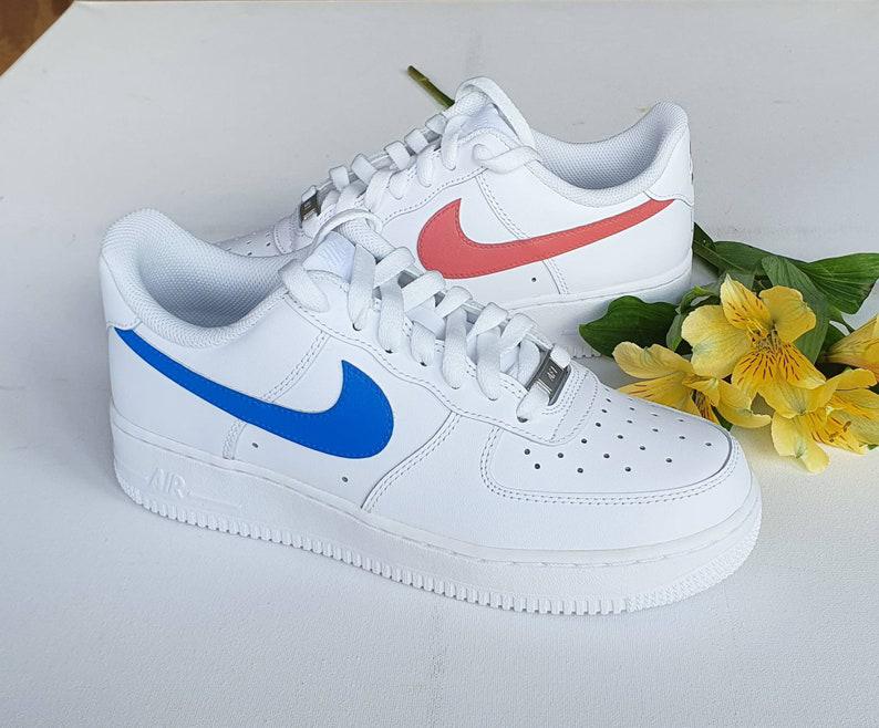 custom air force 1 pink and blue