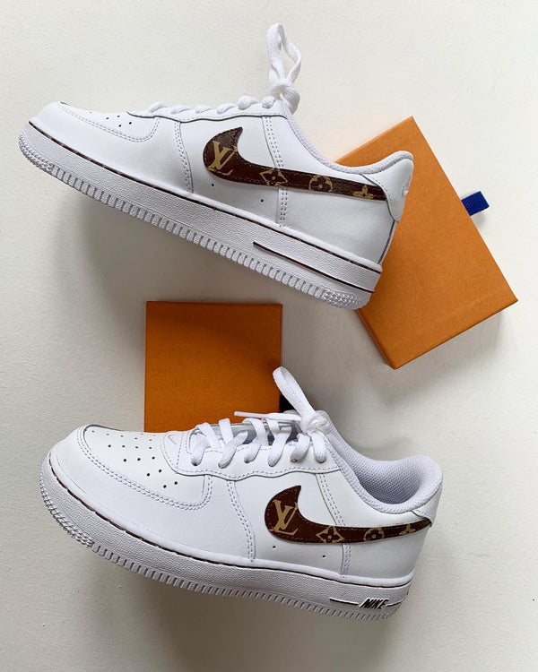 Custom Nike Air Force 1 Brown-oicustom