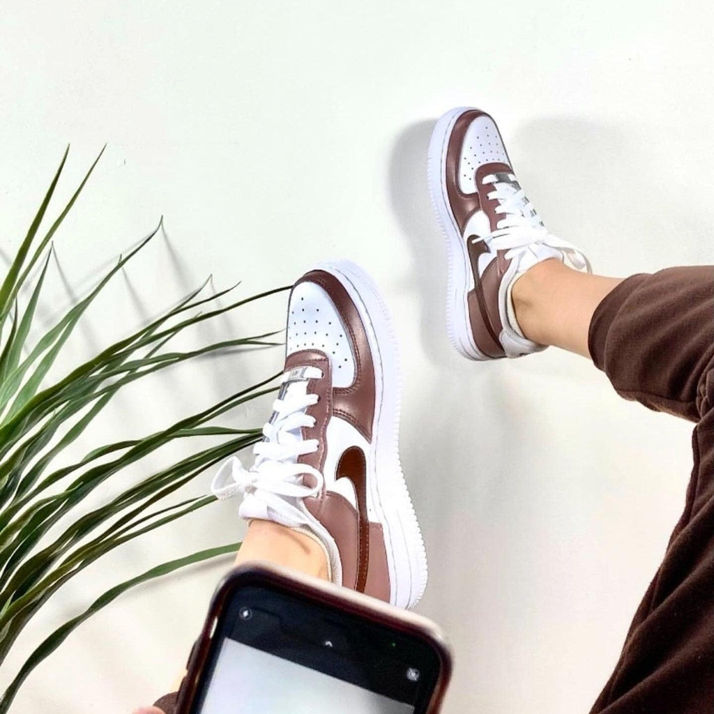 Custom Nike Air Force 1 Brown-oicustom