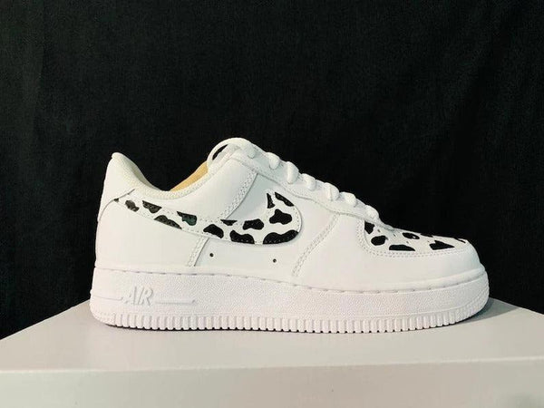 Custom Nike Air Force 1 Cow Black-oicustom