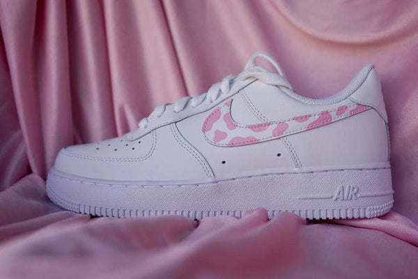 Custom Nike Air Force 1 Cow Print Pink-oicustom