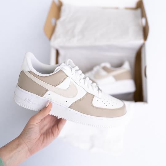 White Custom Air Force Women's Custom Nike Air Force Espresso