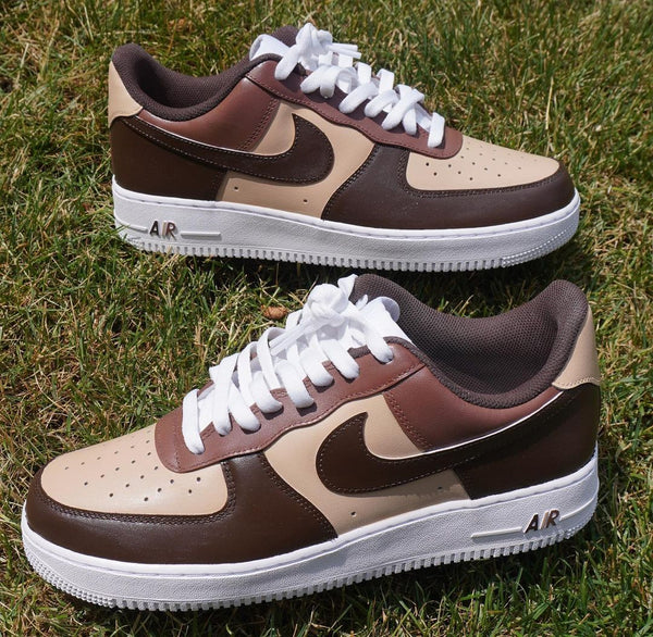 Custom Nike Air Force 1 Mocha's AF 1's 🤎☕-oicustom