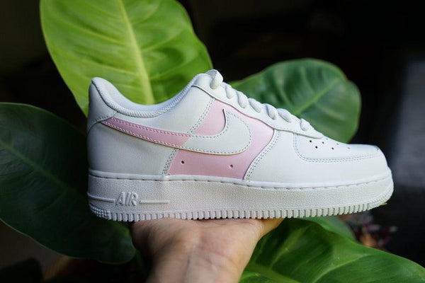 Custom Nike Air Force 1 Painted Pink Color-oicustom