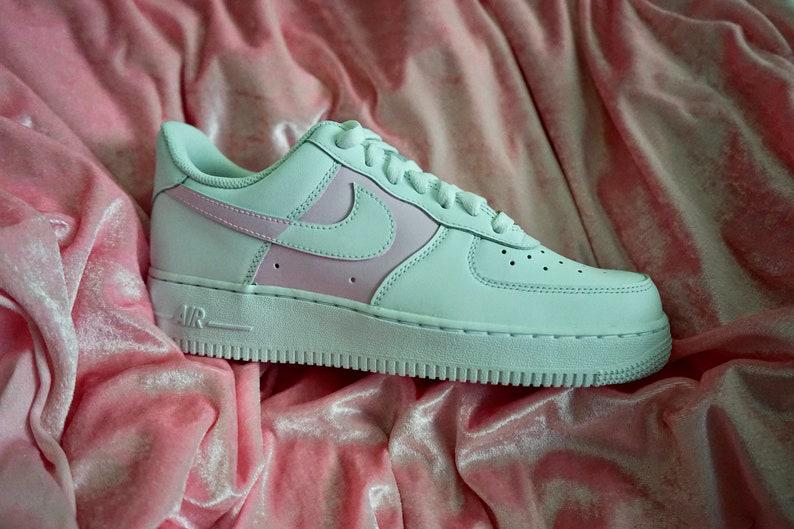 Custom Nike Air Force 1 Painted Pink Color-oicustom